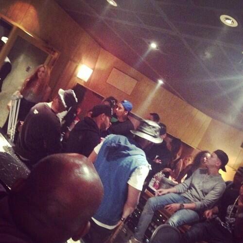 Chris Brown Drake Tyga in the Studio